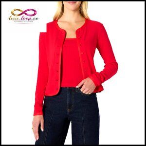 Slim-Fit Ribbed Cardigan & Cami Set with Removable Straps